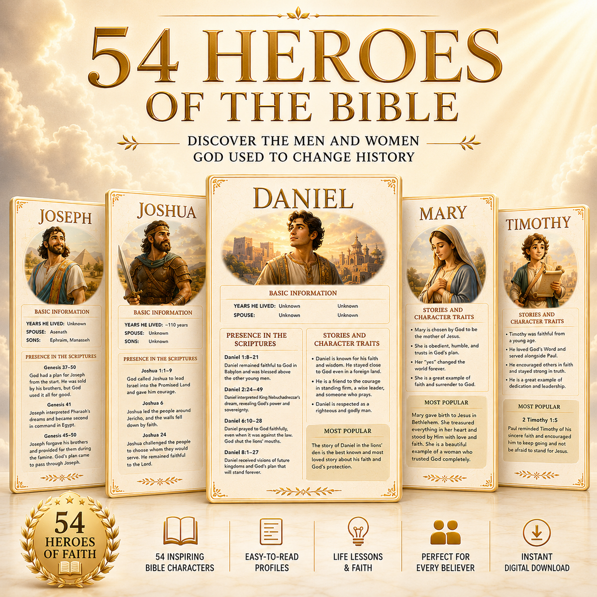 History of 54 Biblical Heroes